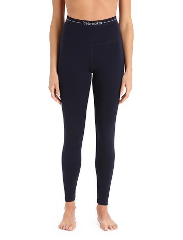 Base Layers Icebreaker Merino 260 Tech High Rise Leggings Femme Bleu Marine | FR 1851WNBY